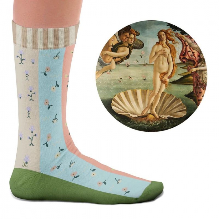 Socken Kunstwerke - Botticelli "Die Geburt der Venus"